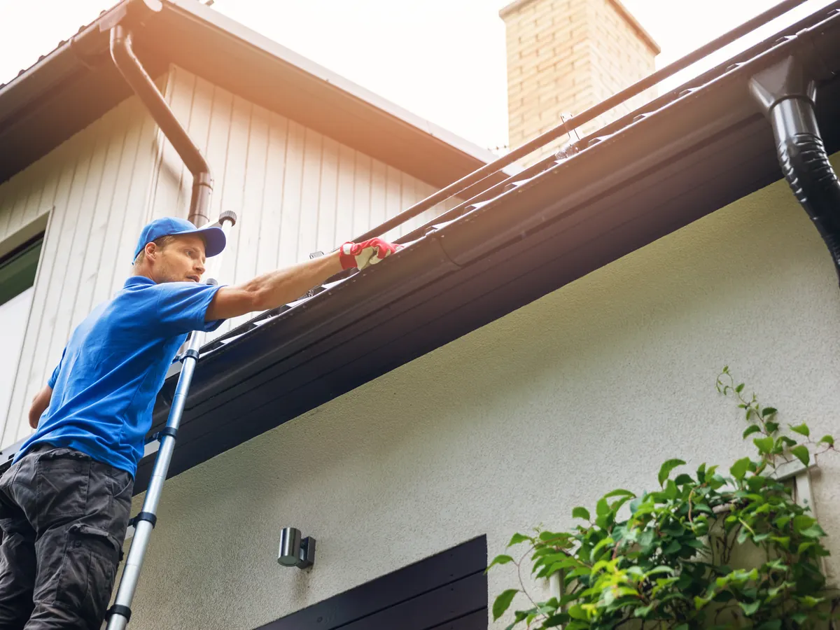 Guttering on a home near Stirling